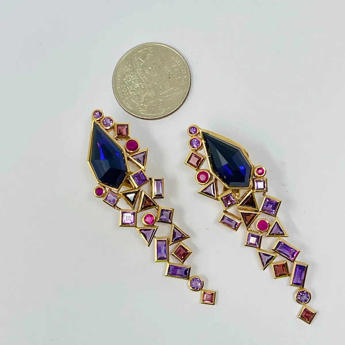 Stephen Webster 18K Rose Gold Earrings with Colored Gemstones