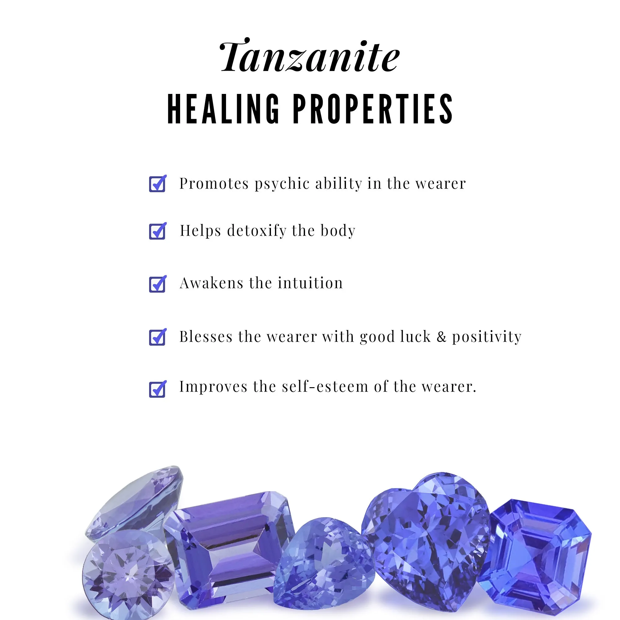 Tanzanite Wedding Anniversary Half Eternity Ring